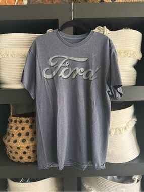 Ford Men's Logo Crew Tee - Heather Blue